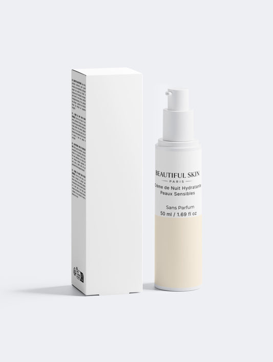 Crème de Nuit Hydratante - Peaux Sensibles - Sans Parfum